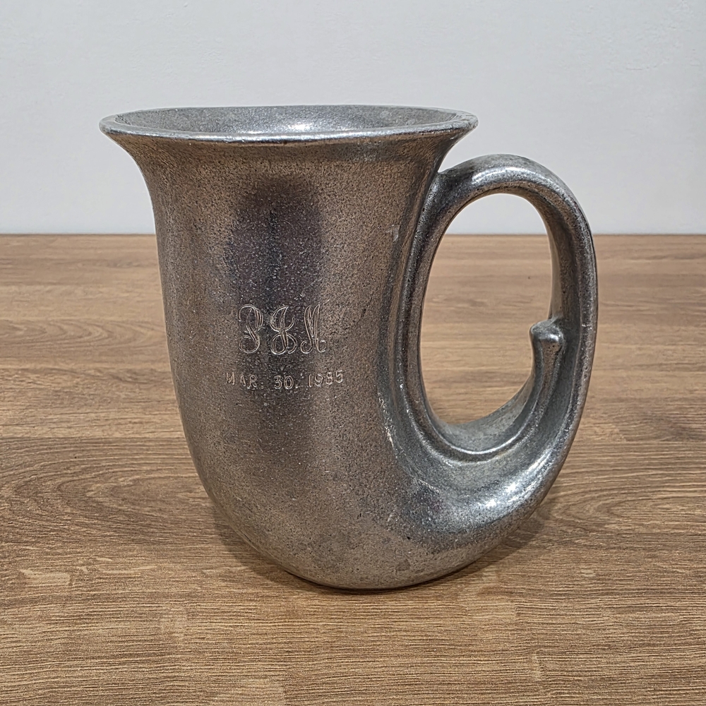 Vintage RWP Wilton Pewter Horn Shaped Beer Mug